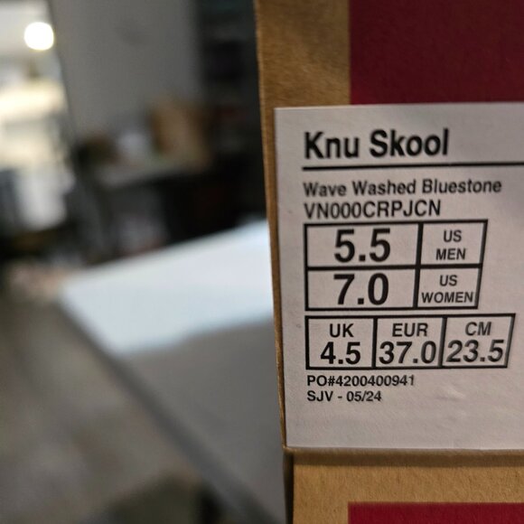 Vans Knu Skool Washed Bluestone Women's Size 7 Luxury Distressed VN000CRPJCN NEW - Picture 11 of 11